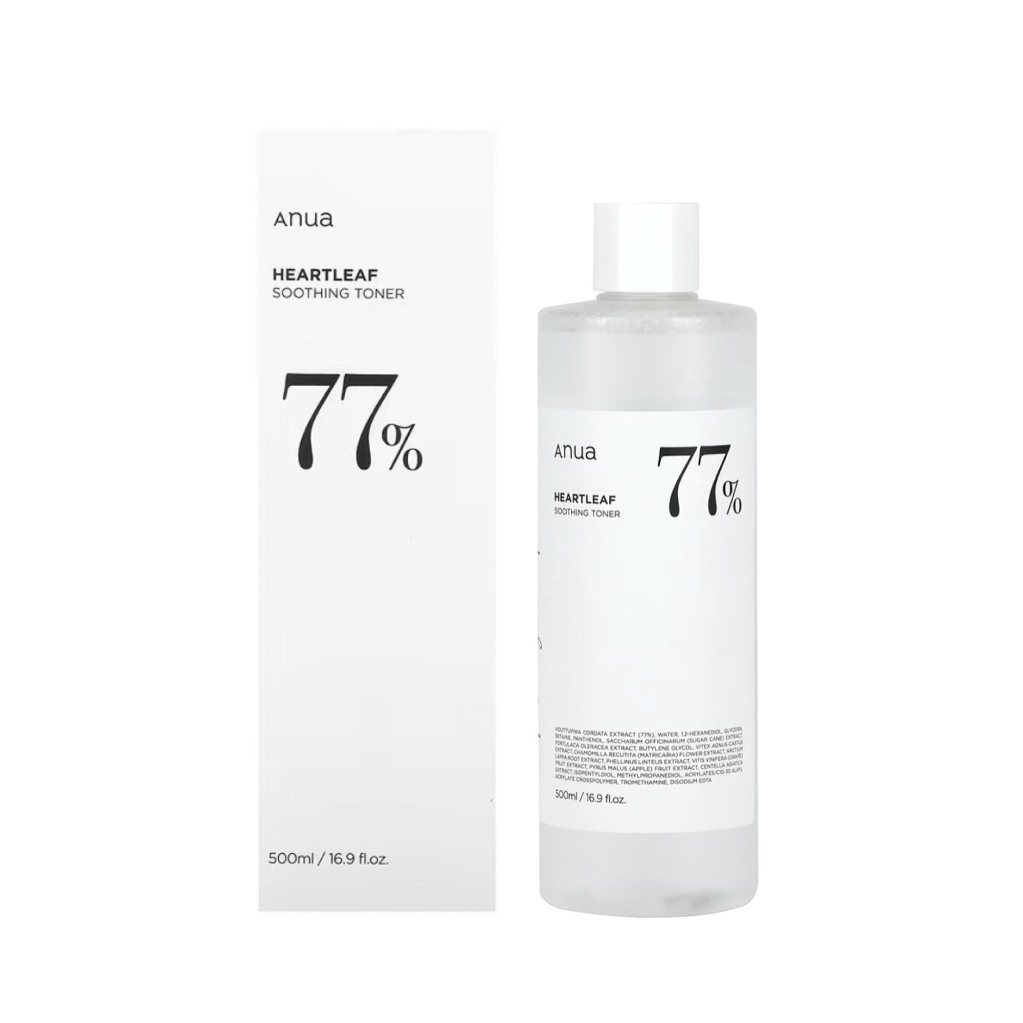 Anua Heartleaf 77% Soothing Toner – Calming Toner for Sensitive & Reactive Skin 500ml