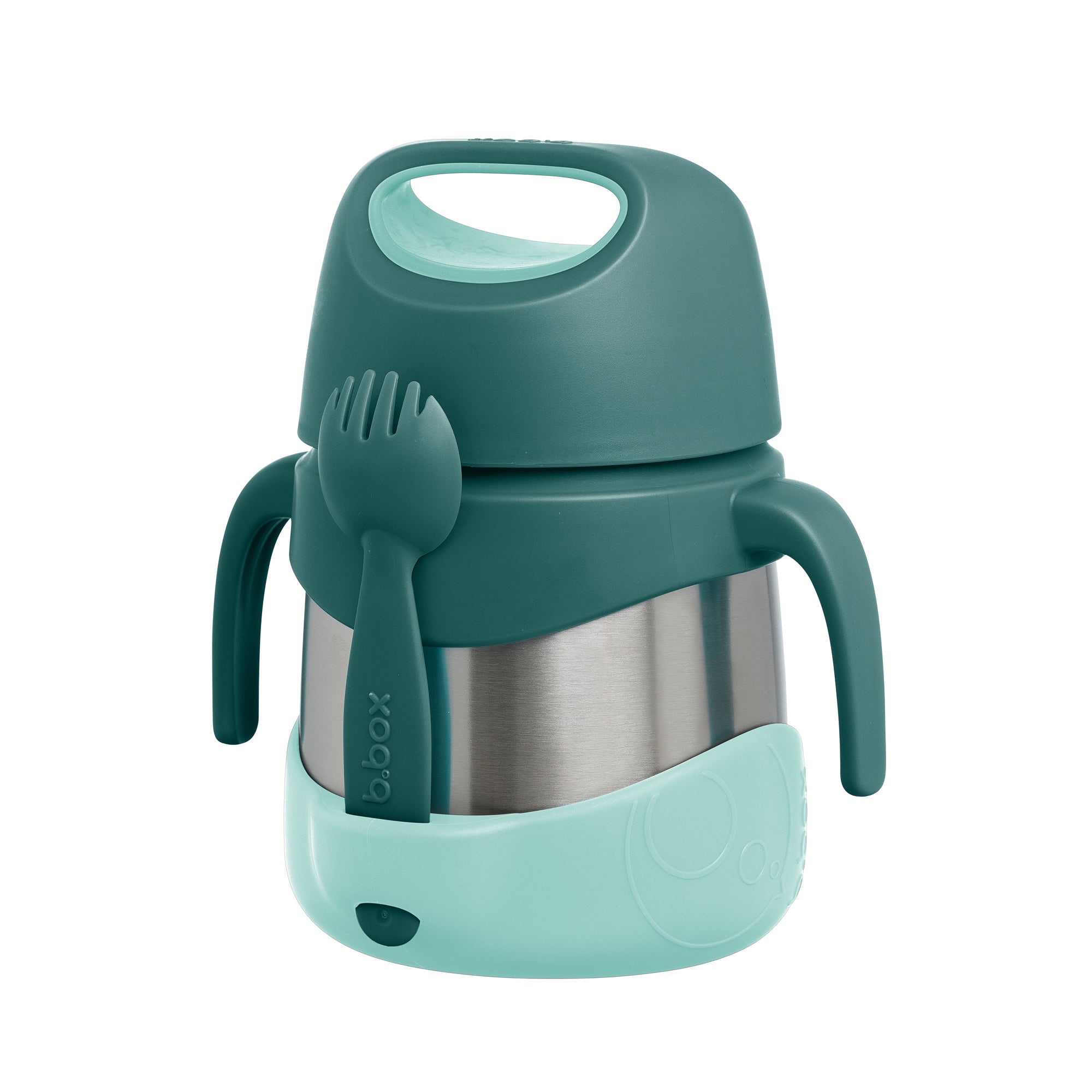 B.Box وعاء طعام معزول للأطفال أخضر غابة
