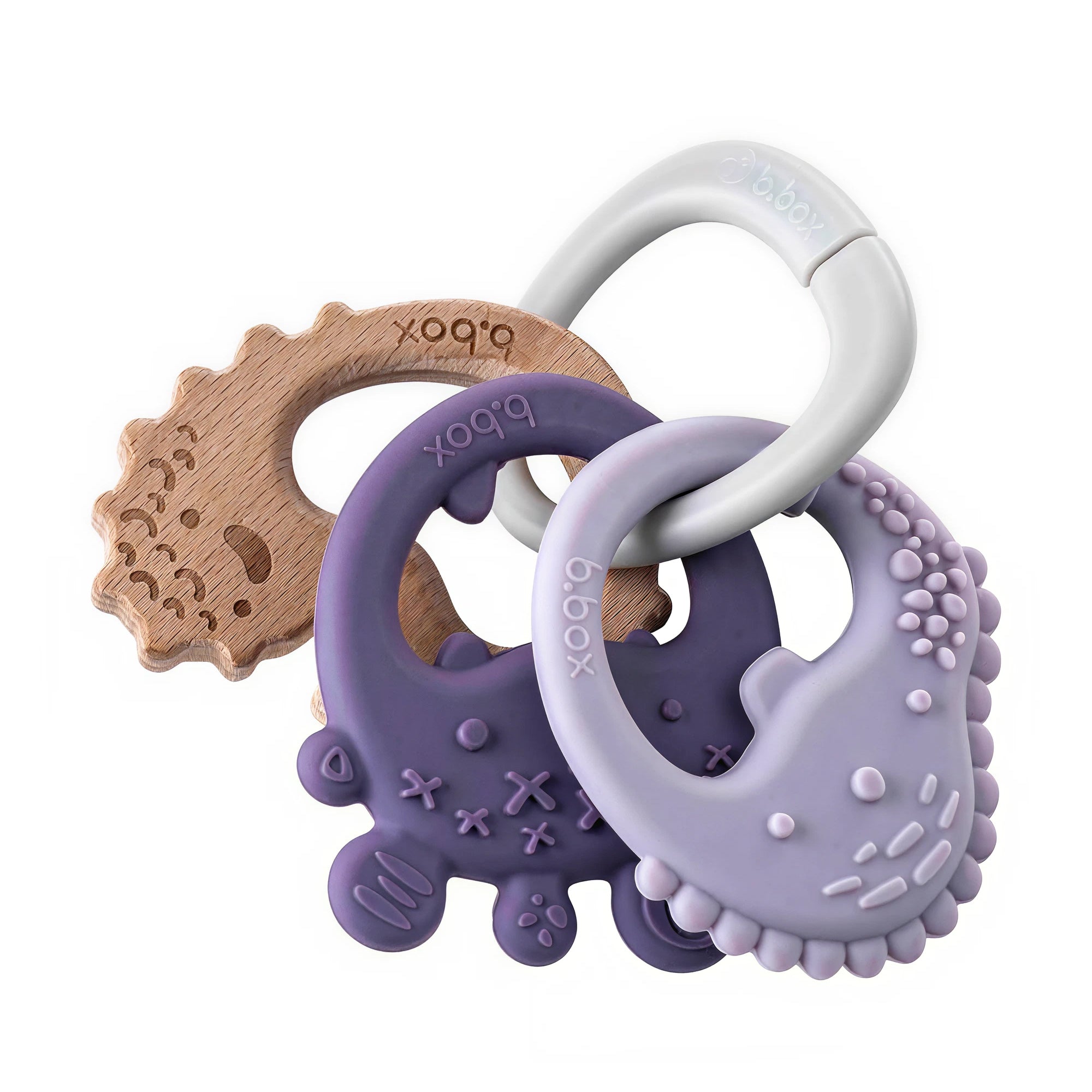 B.Box Trio Teether Peony - حلقة تسنين ثلاثية B.Box بيوني