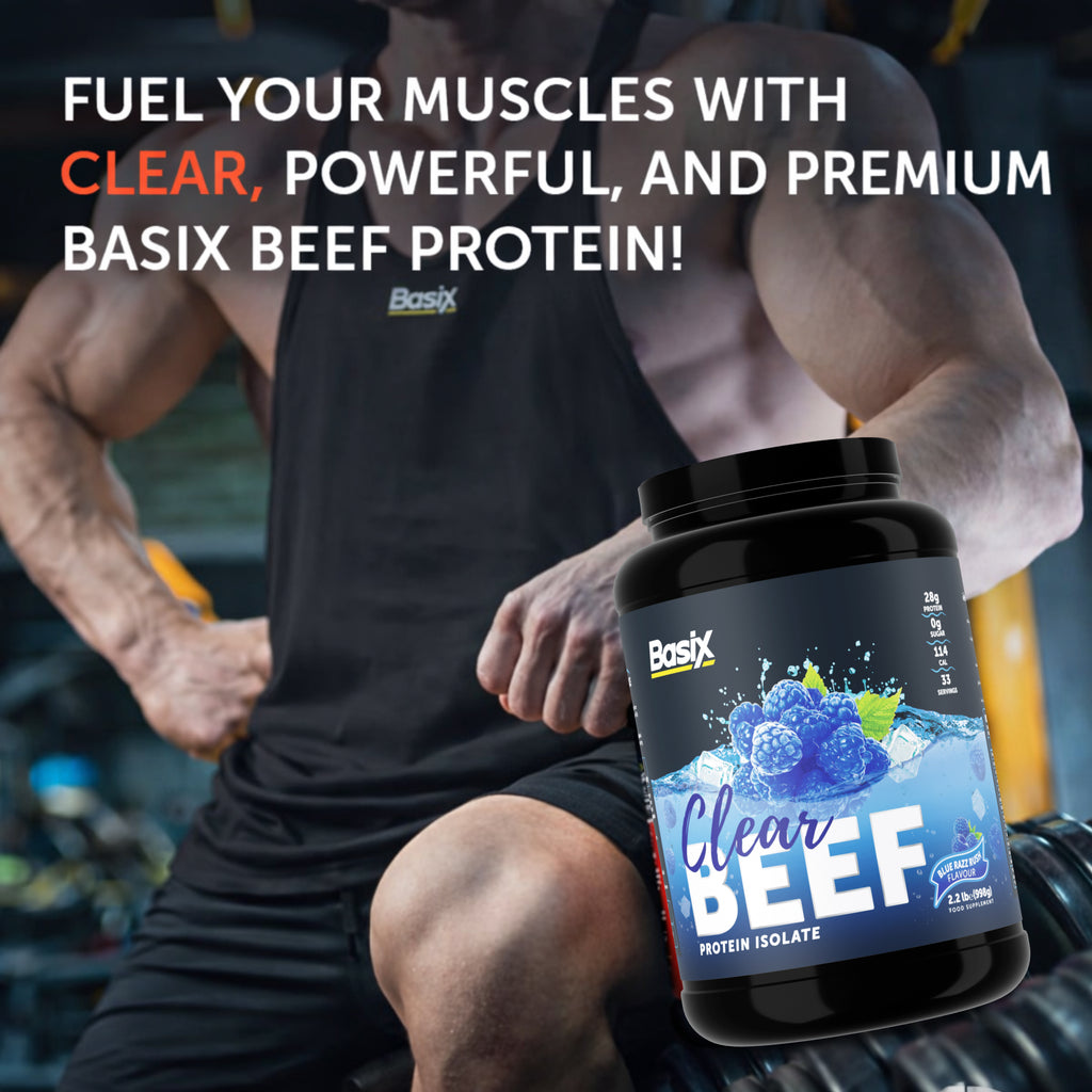 Basix Beef Protein Blue Razz Rush 2.2 LB
