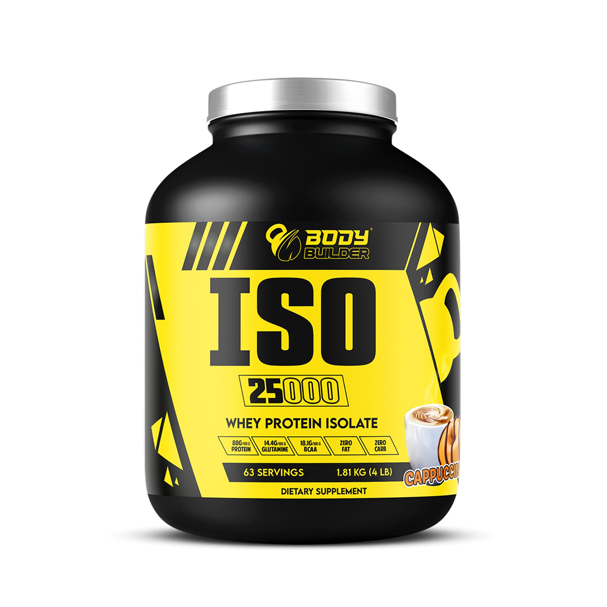 Body Builder ISO 25000 Cappuccino Whey Protein Isolate 4lb (1.81kg)