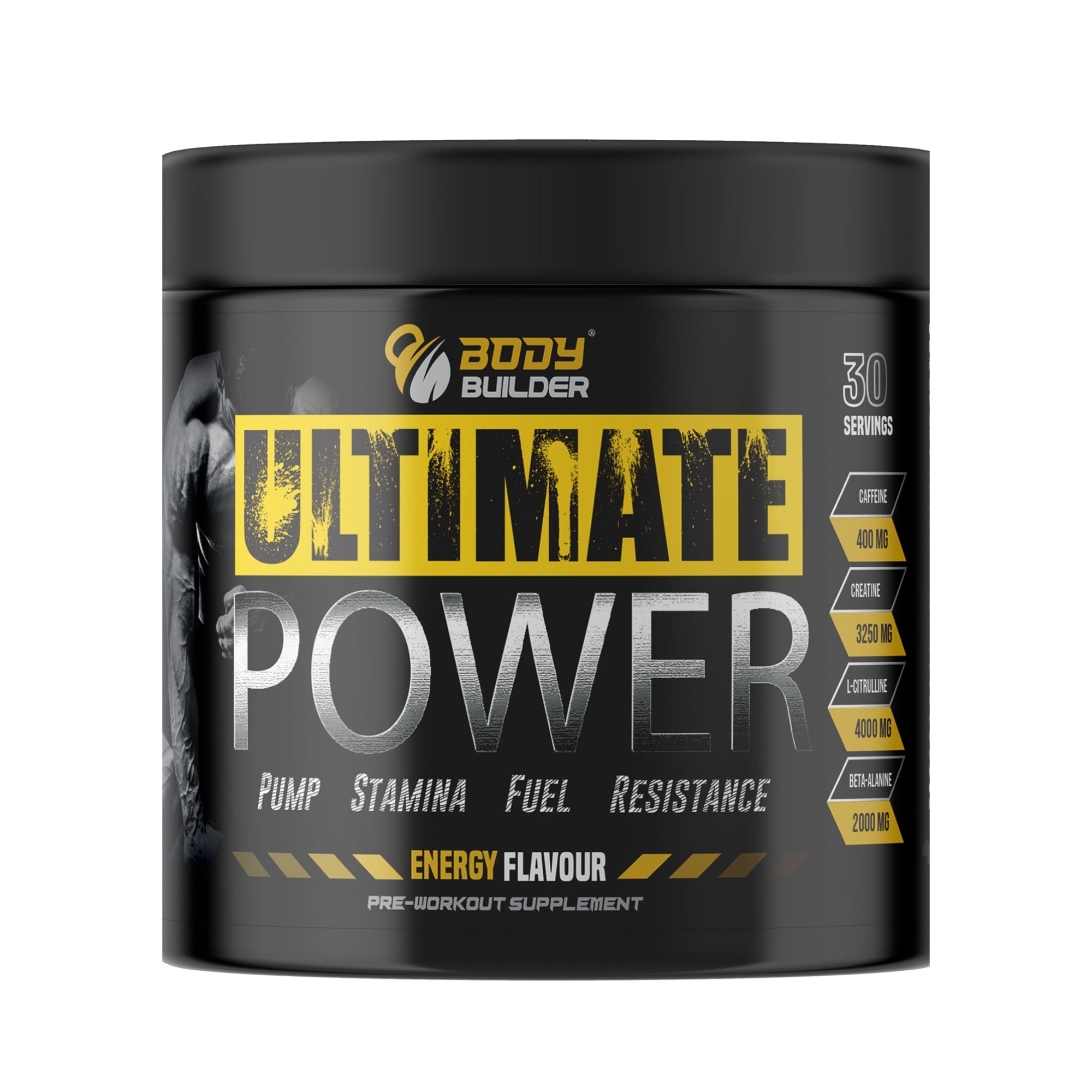 Body Builder Ultimate Power Energy Flavour – Pre-Workout Performance Supplement 400g