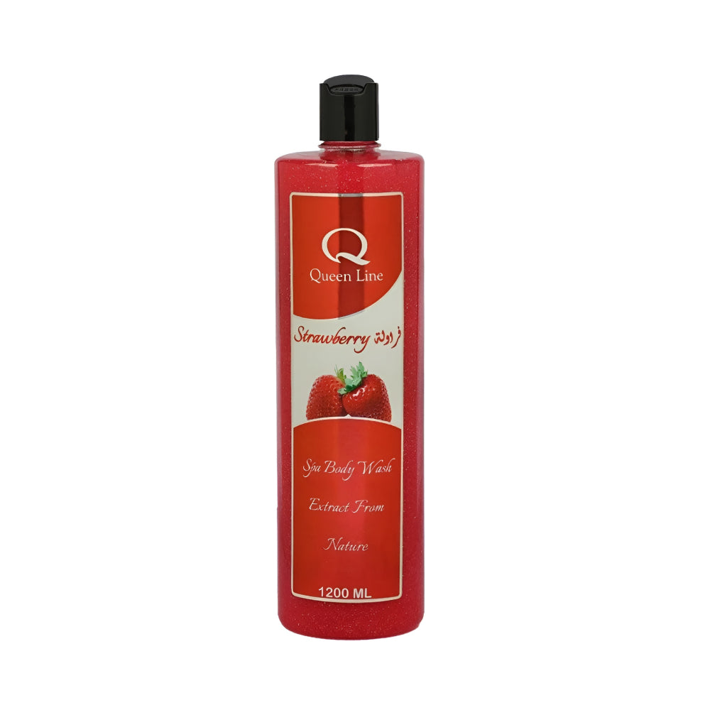 Queen Line Body Wash And Scrub  1200ml With Strawberry