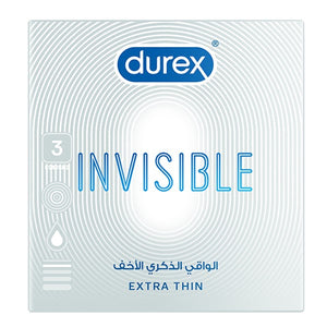 Durex condoms 3pc invisible extra thin