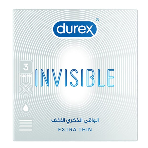 Durex condoms 3pc invisible extra thin