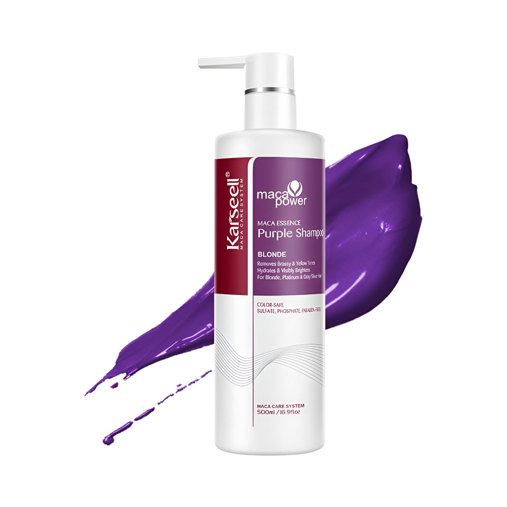 Karseell Hair Shampoo 500ml Purple With Maca Extract For Colored Hair Moisturizing
