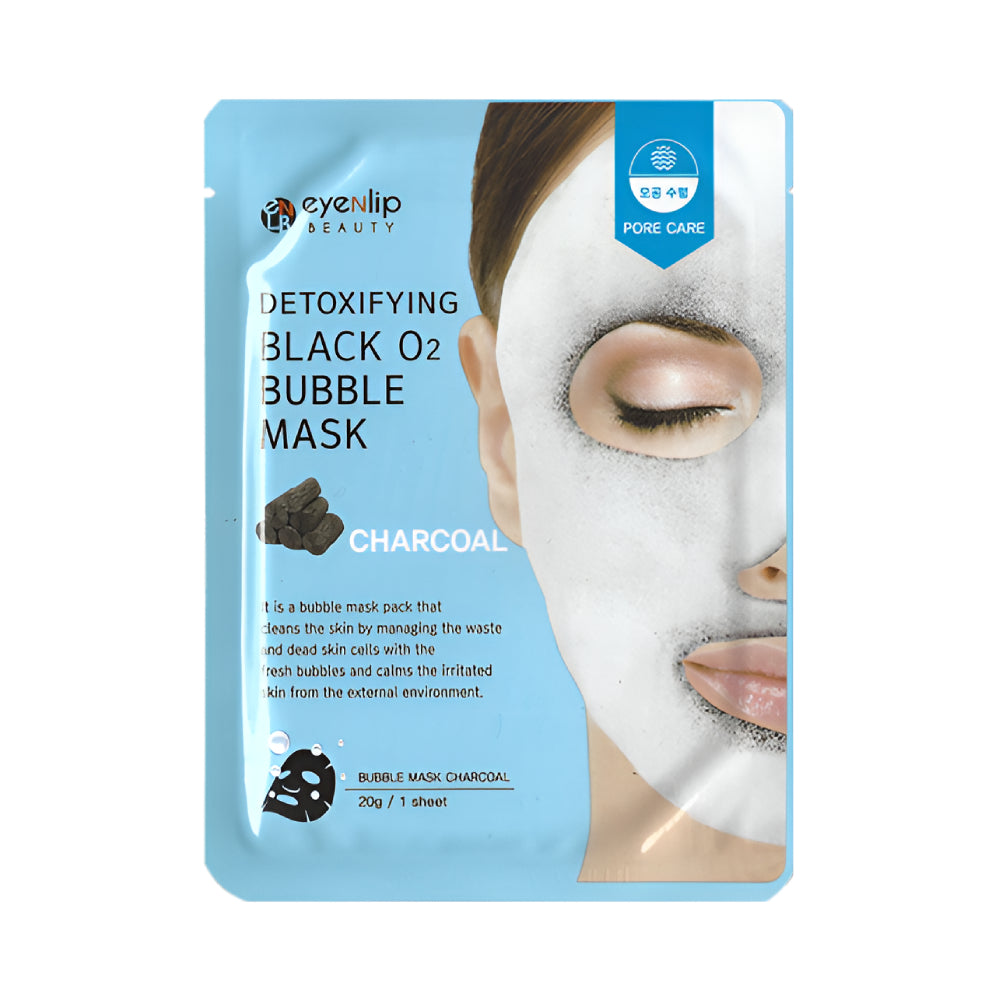 Eyenlip face mask 20g detoxifying black o2 bubble charcoal