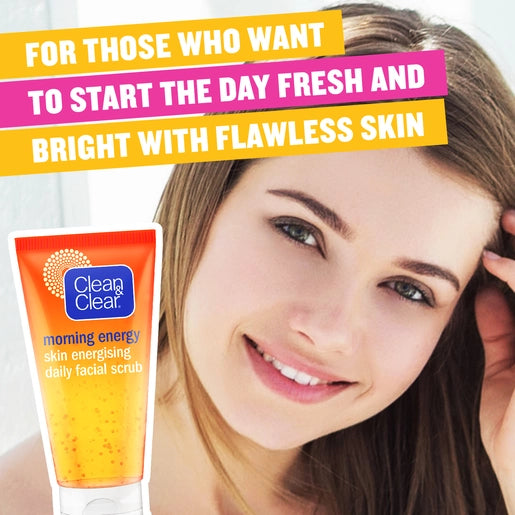 Clean & clear face scrub 150ml morning energy with mandarin extract