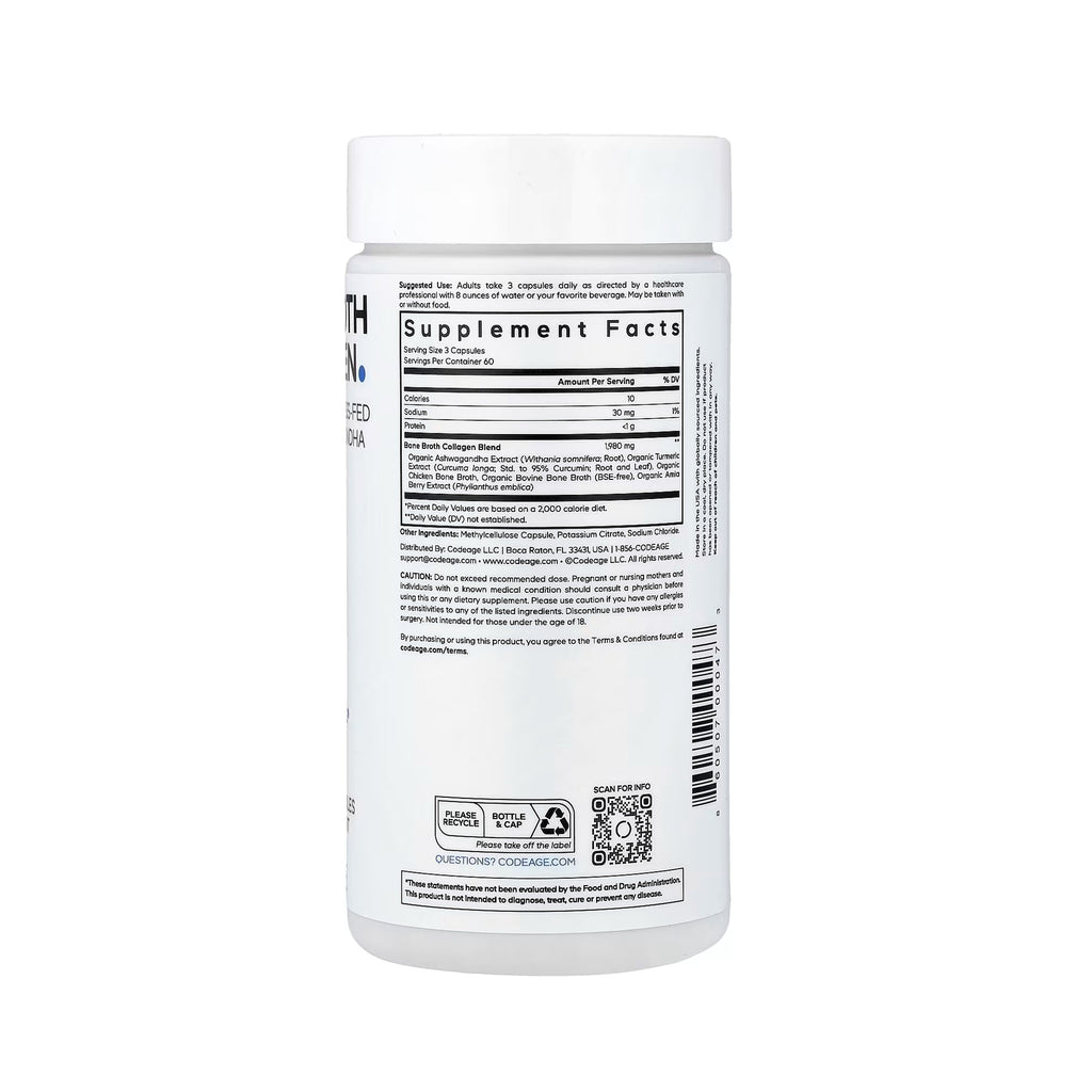 Codeage  Bone Broth Collagen - 180 Capsules