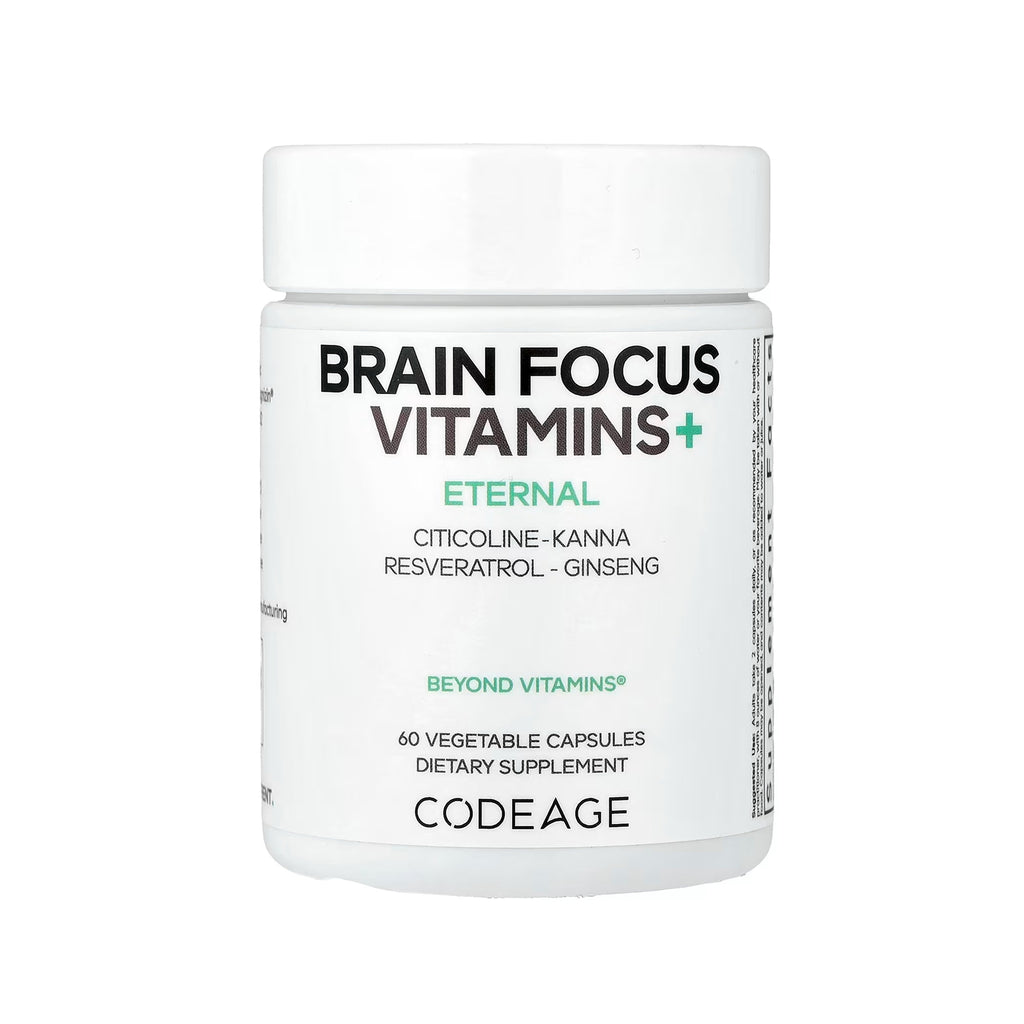 Codeage Brain Focus Vitamins+  60 Vegetable Capsules
