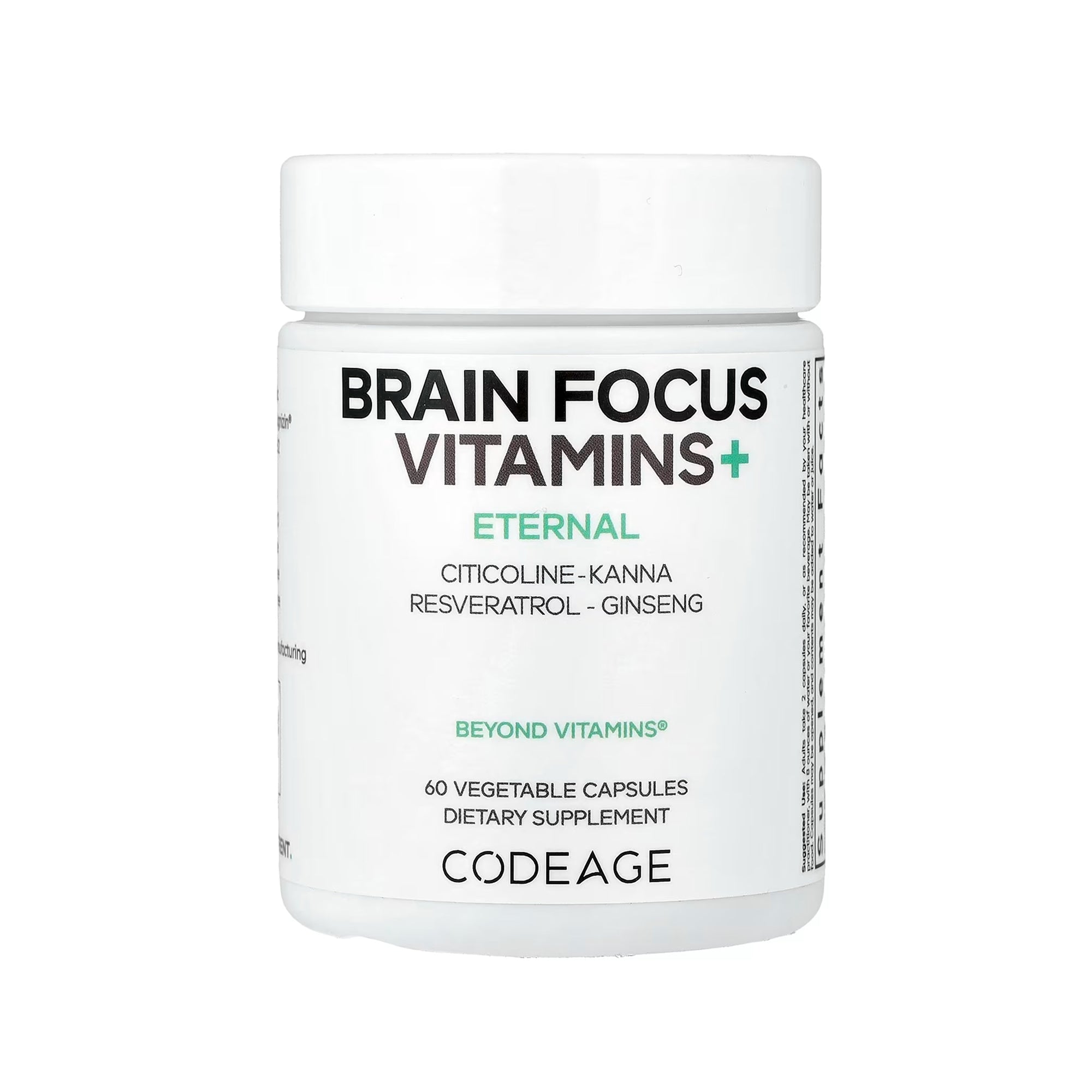 Codeage Brain Focus Vitamins+  60 Vegetable Capsules