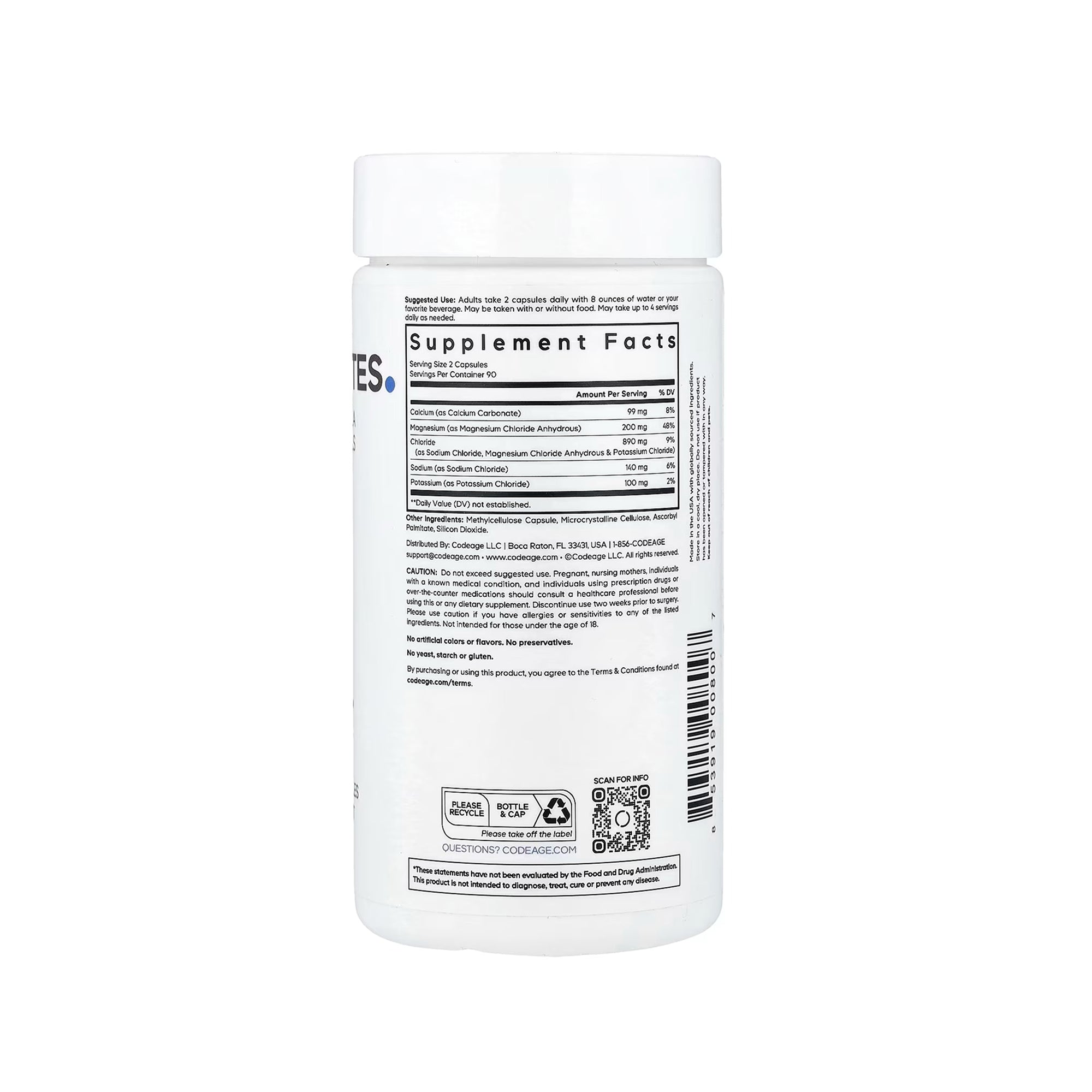 Codeage Keto Electrolytes - 180 Vegetable Capsules