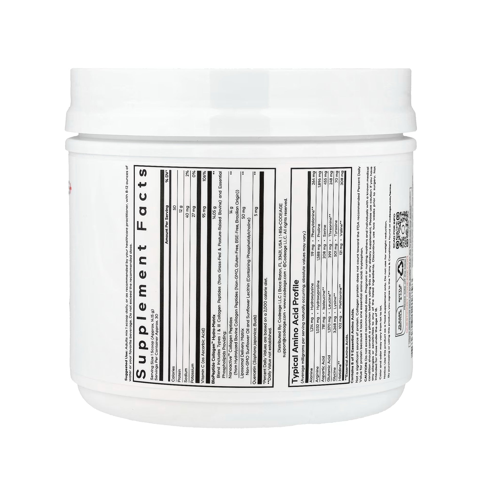 Codeage Liposomal Collagen Peptides+ - 14.97 oz (424.5g)