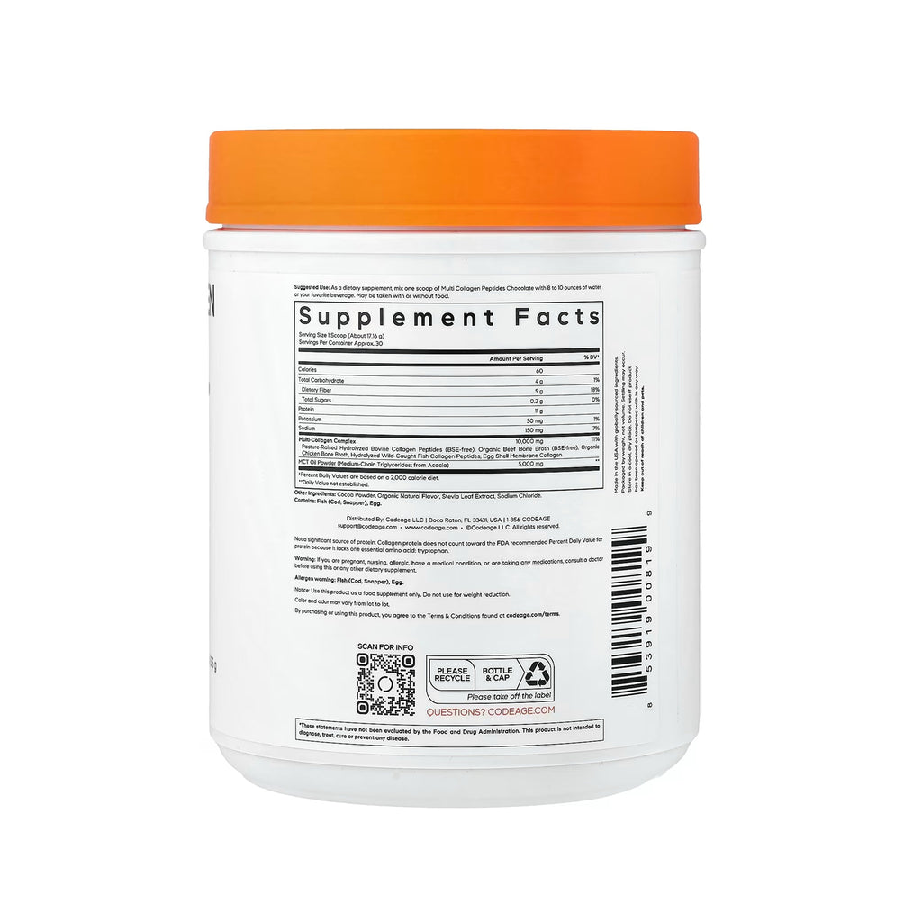 Codeage Multi Collagen Peptides Powder Chocolate - 18.17 oz (515g)