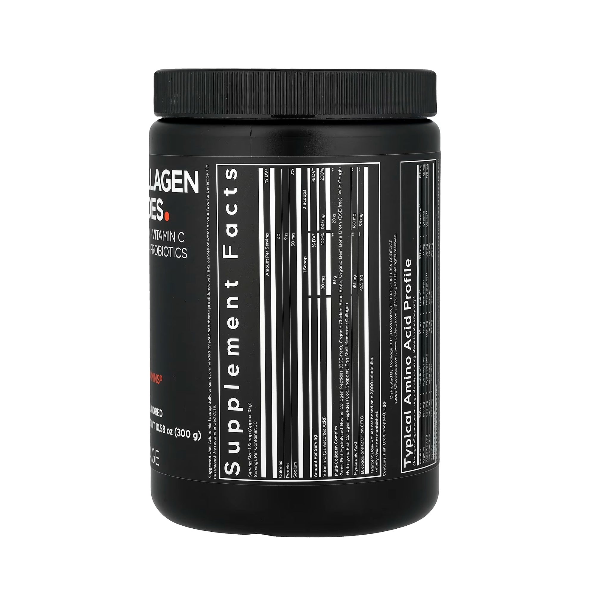 Codeage Multi Collagen Peptides Powder Unflavored 10.58 oz (300 g)