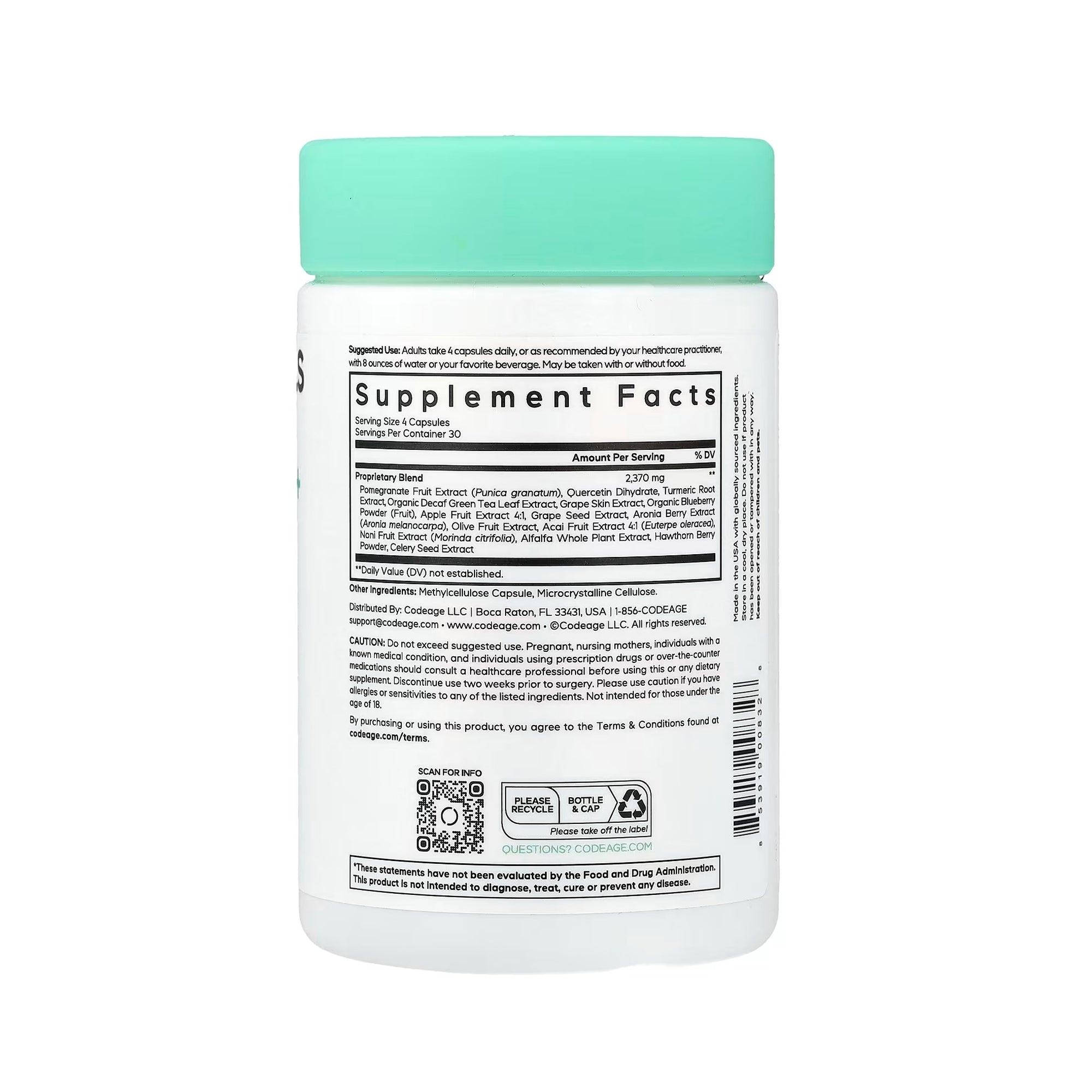 Codeage Polyphenols Broad Spectrum - 120 Capsules