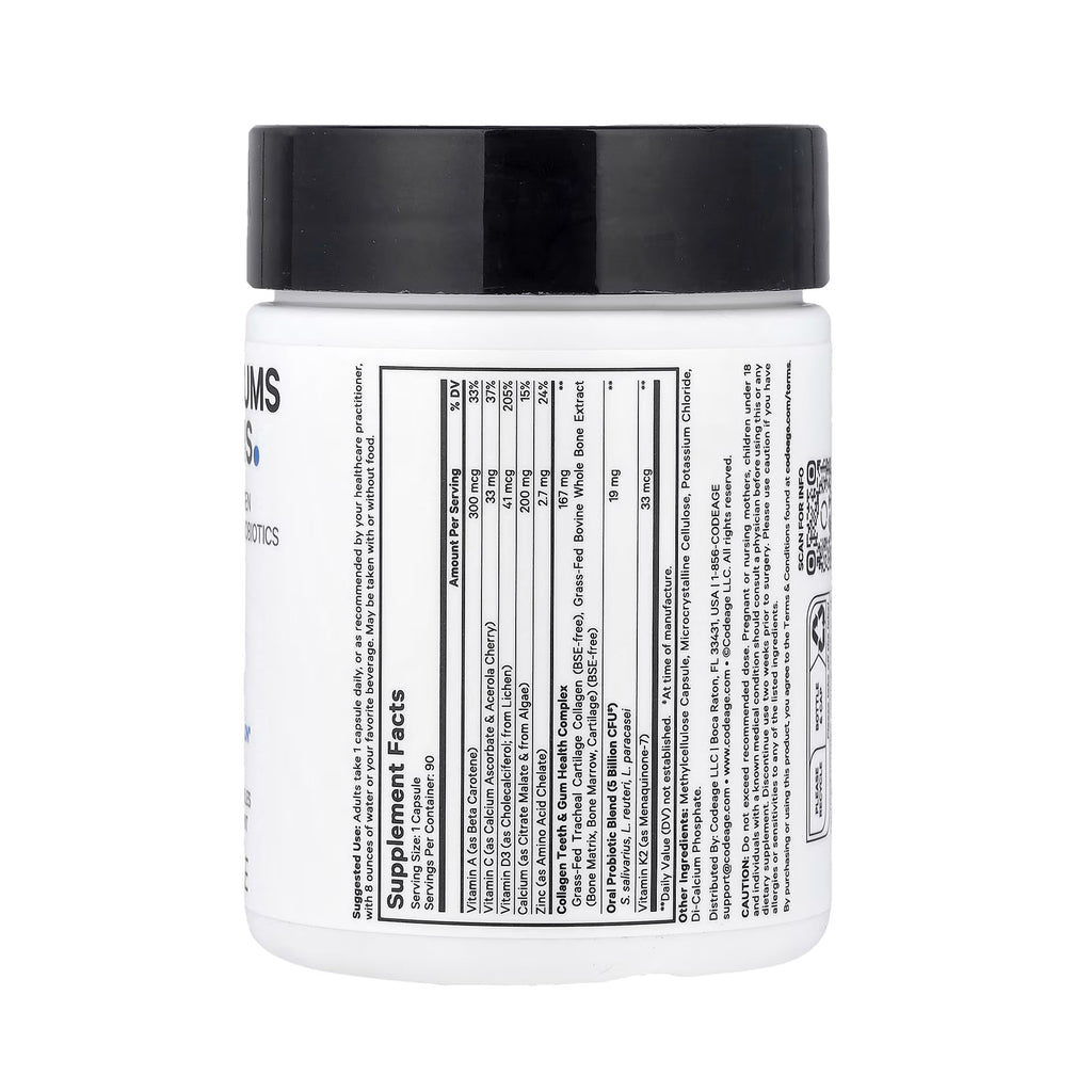 Codeage Teeth & Gums Vitamins- 90 Vegetable Capsules