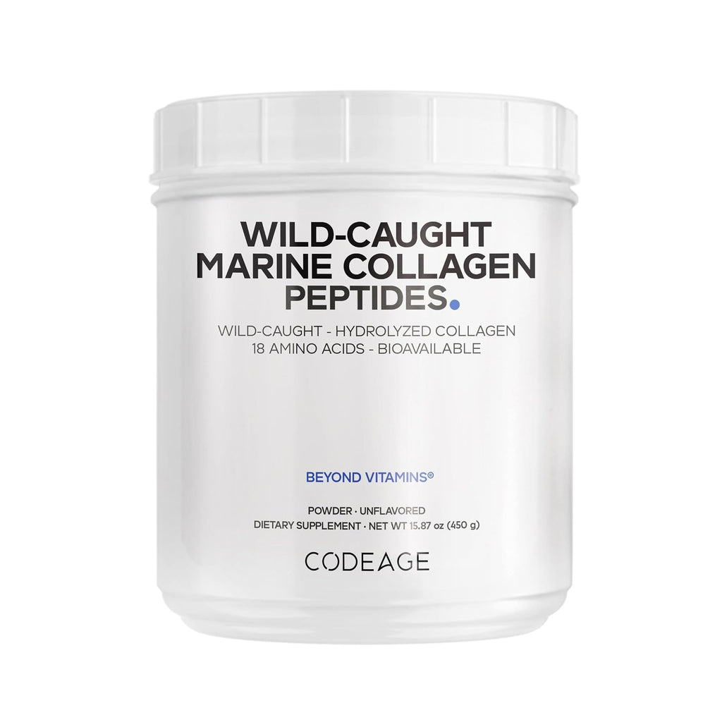 Codeage Wild-Caught Marine Collagen Peptides Powder Unflavored - 15.87 oz (450g)