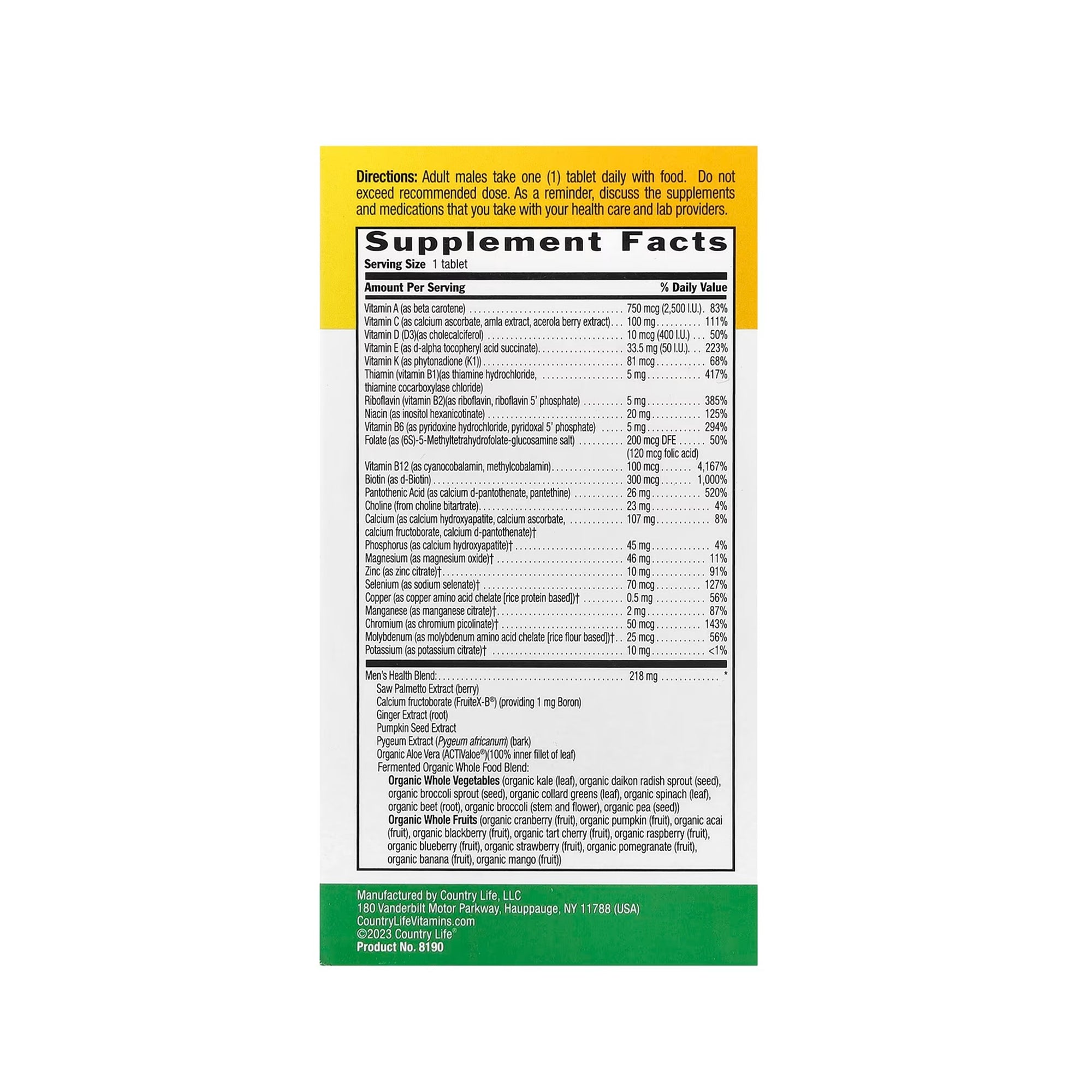 Country Life Core Daily 1 for Men - 60 tablets