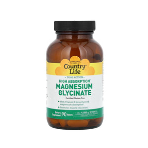 Country Life Dual Action Magnesium Glycinate - 90 Tablets