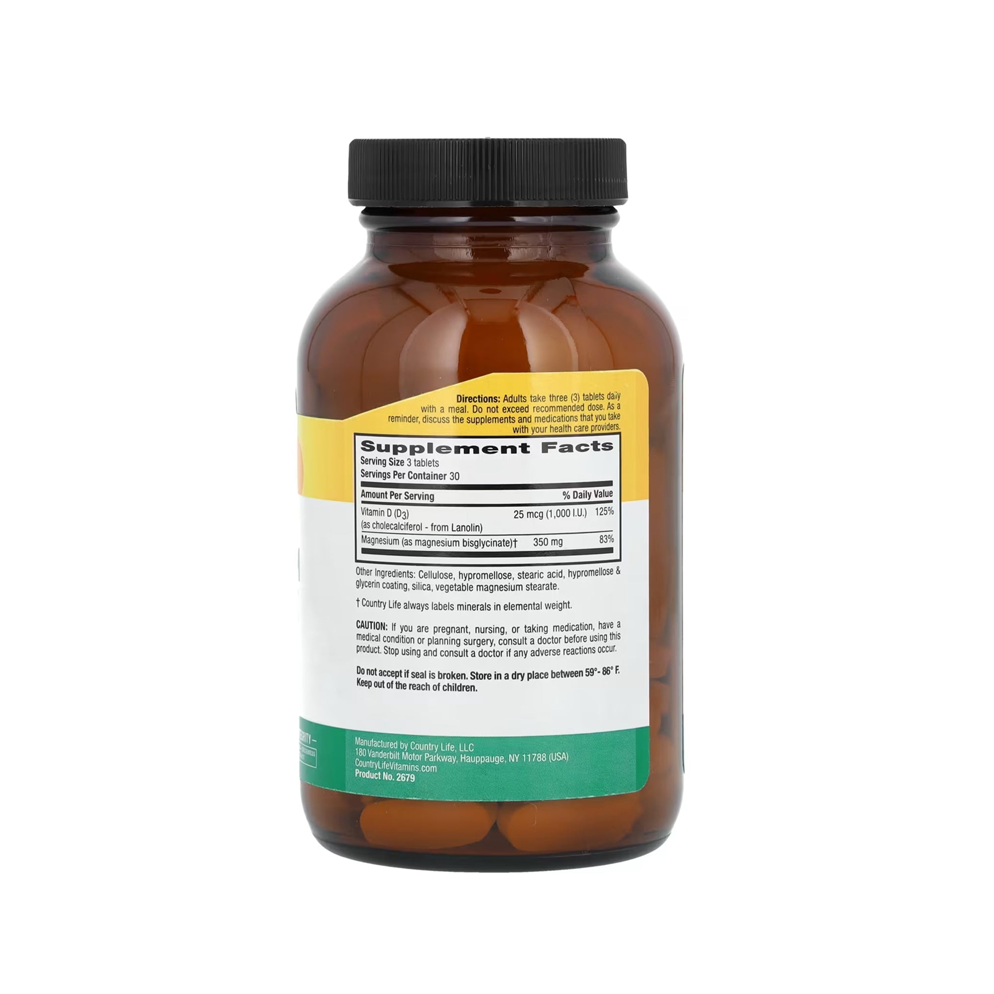 Country Life Dual Action Magnesium Glycinate - 90 Tablets