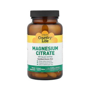 Country Life Magnesium Citrate 250 mg - 120 Tablets