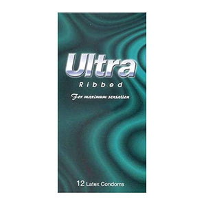 Ultra Condoms 12pc Ribbed