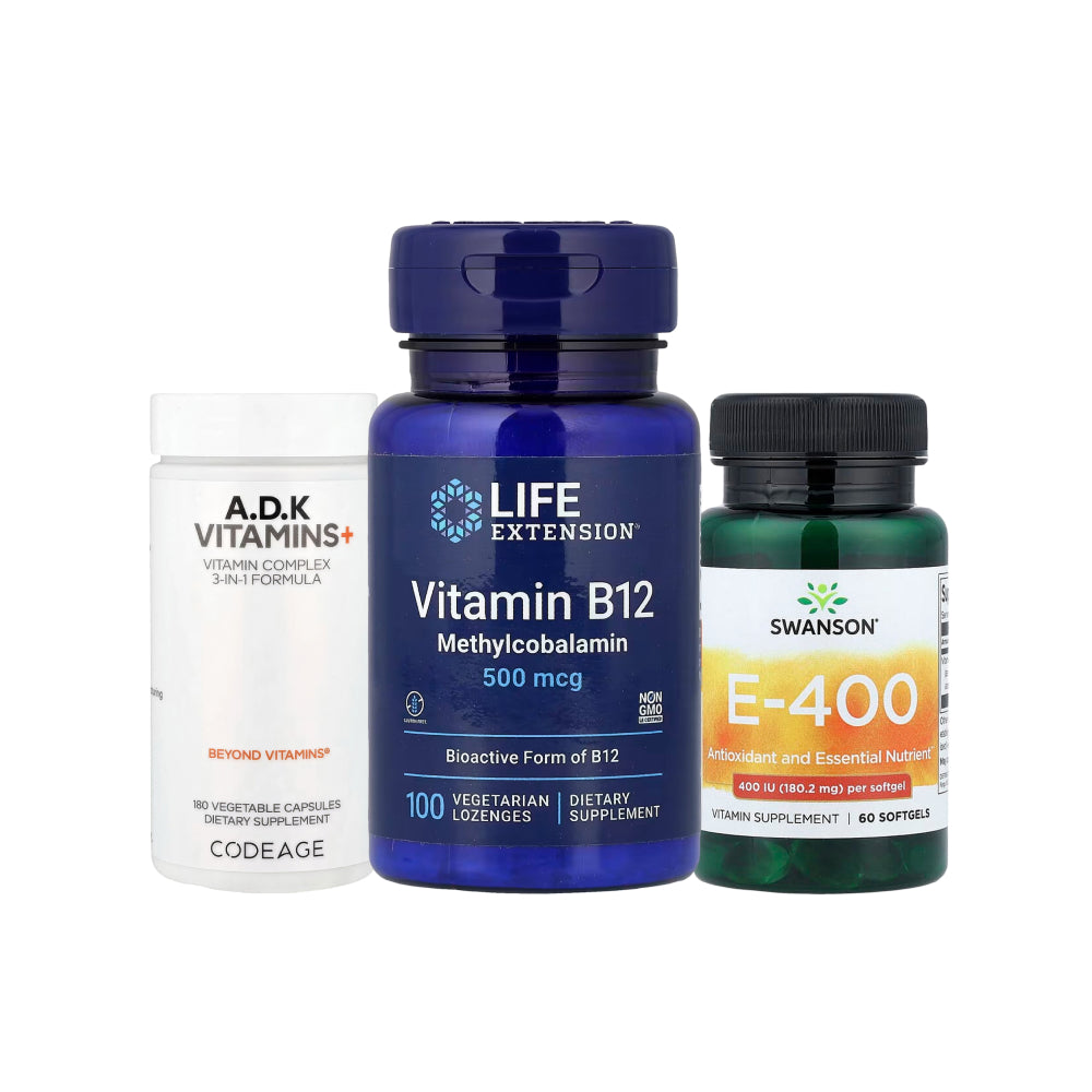 Daily Vitamins & Wellness Support Bundle | Life Extension + Swanson + Codeage