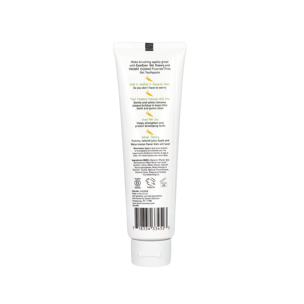 Desert Essence Green Apple Watermelon Toothpaste Gel for kids - 4.7 oz (133 g)