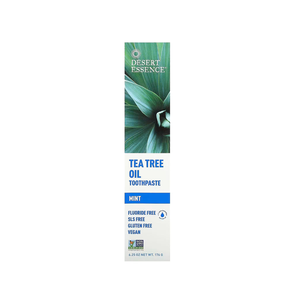 Desert Essence Natural Tea Tree Oil Toothpaste, Mint - 6.25 oz (176 g)