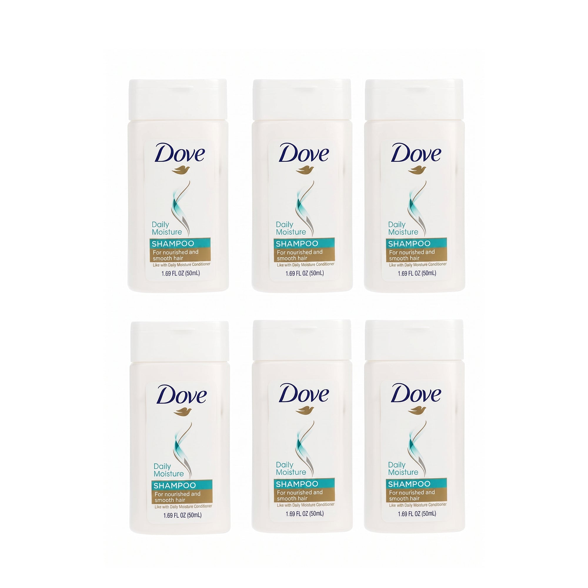 Dove Shampoo Daily Moisture (50 ml) - 6 Pcs