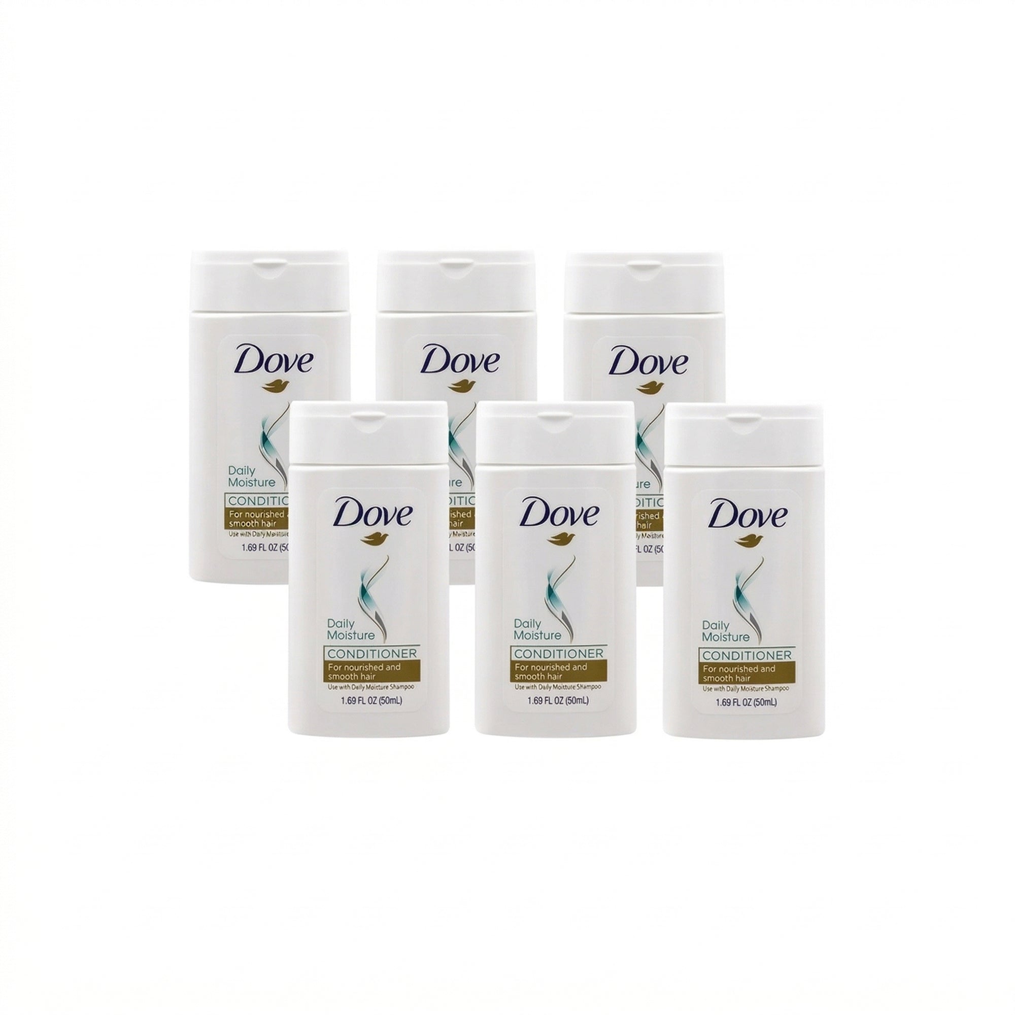 Dove بلسم الترطيب اليومي – مقاس السفر (6 قطع) – 50 مل