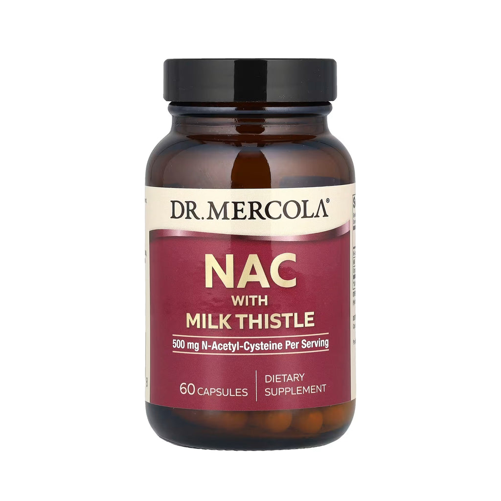 Dr. Mercola NAC with Milk Thistle, 500 mg - 60 Capsules