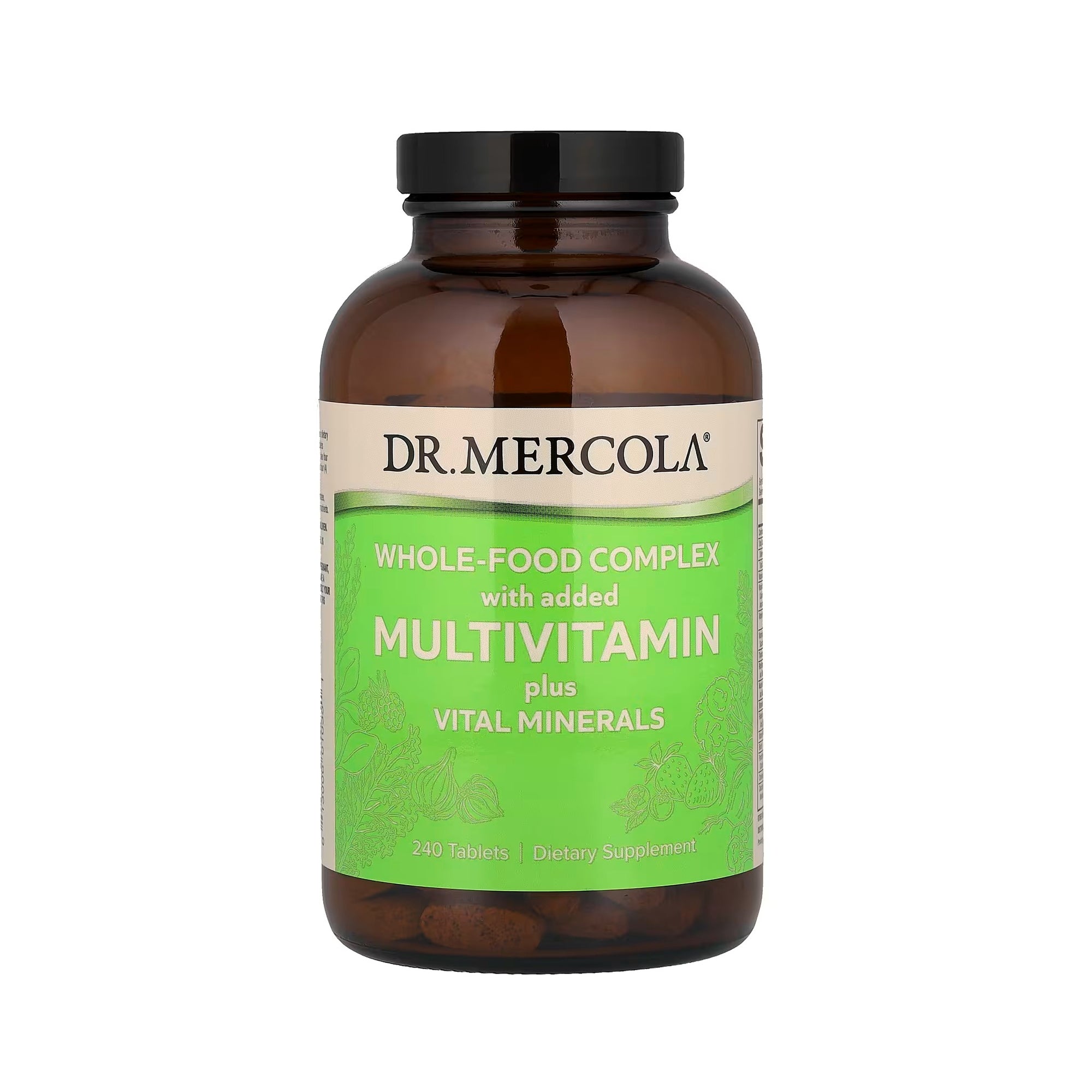 Dr. Mercola مركب الأطعمة الكاملة مع إضافة الفيتامينات المتعددة وأملاح معادن حيوية - 240 قرص