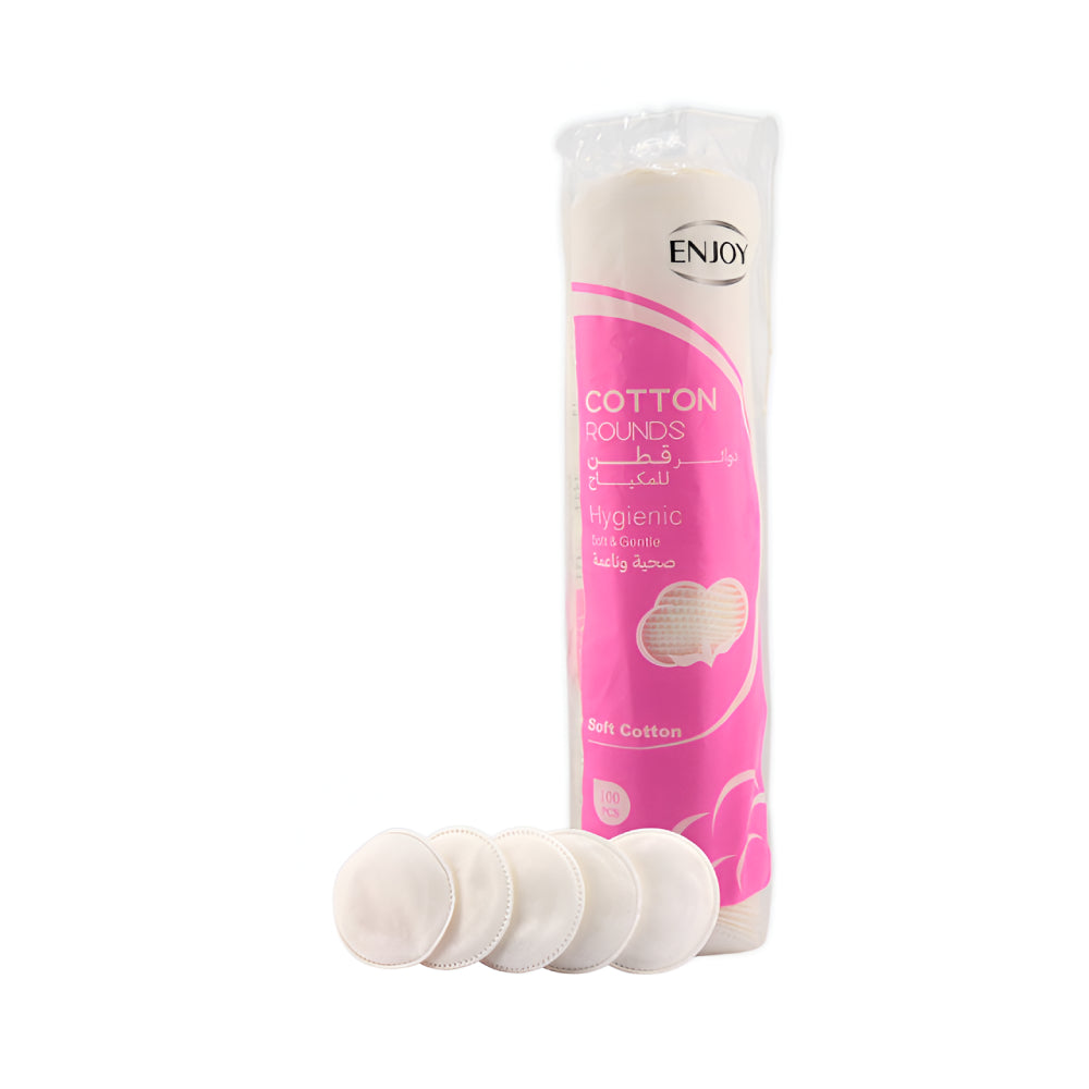 Enjoy Rounded Cotton Pads 100pc For Makeup