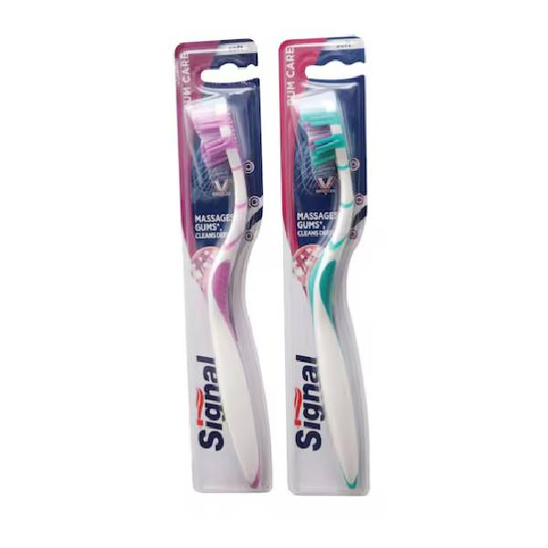 Signal toothbrush v action 1+1 gum care soft