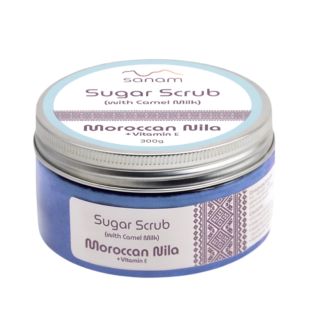 Sanam Body Scrub 300g With Indigo Extract Vitamin E And Camel Milk