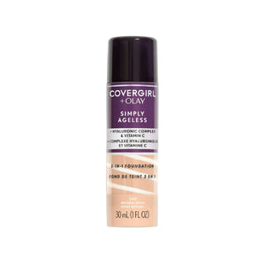 Covergirl Foundation 30ml 240 Simply Ageless 3 In 1 Liquid Natural Beige
