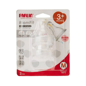 Farlin Nipple 2pc Medium Size For Ages 3 Months And Above