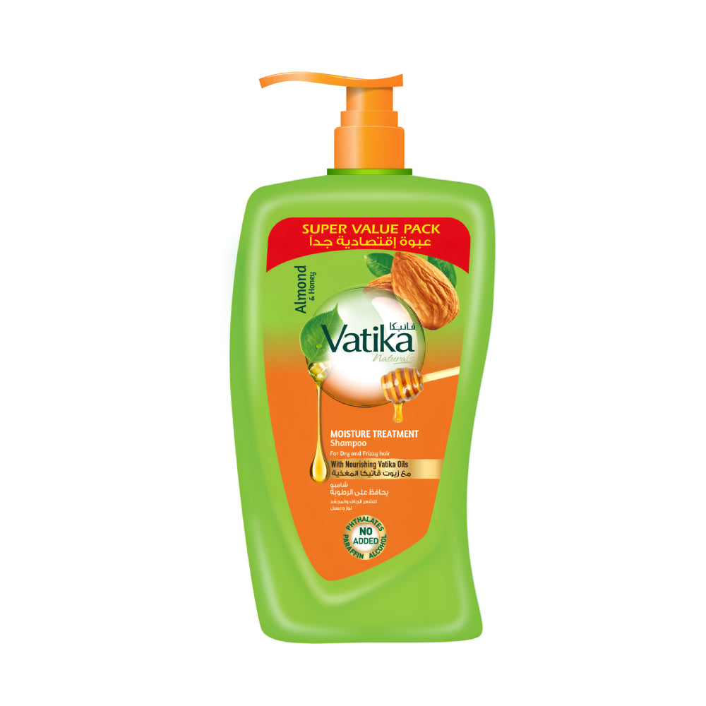 Vatika Hair Shampoo 1000ml Moisture Lock With Almond And Honey