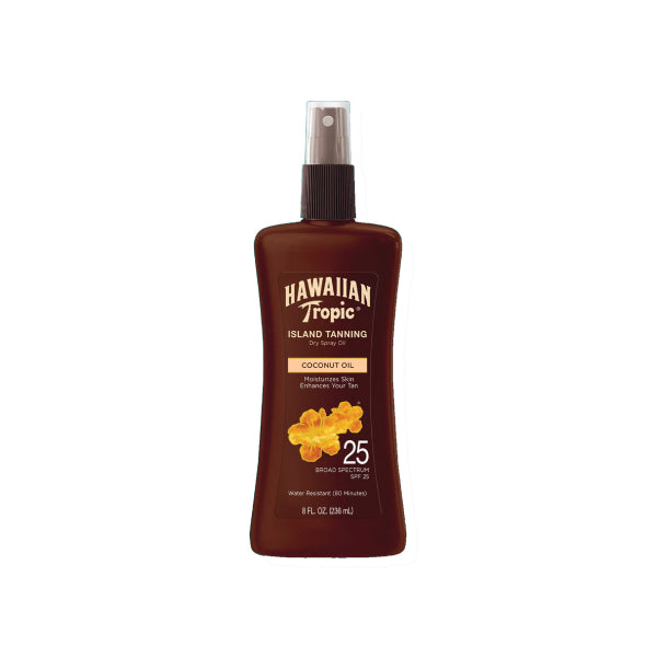 Hawaiian tropic tanning oil spray 236ml protective spf 25 coconut oil
