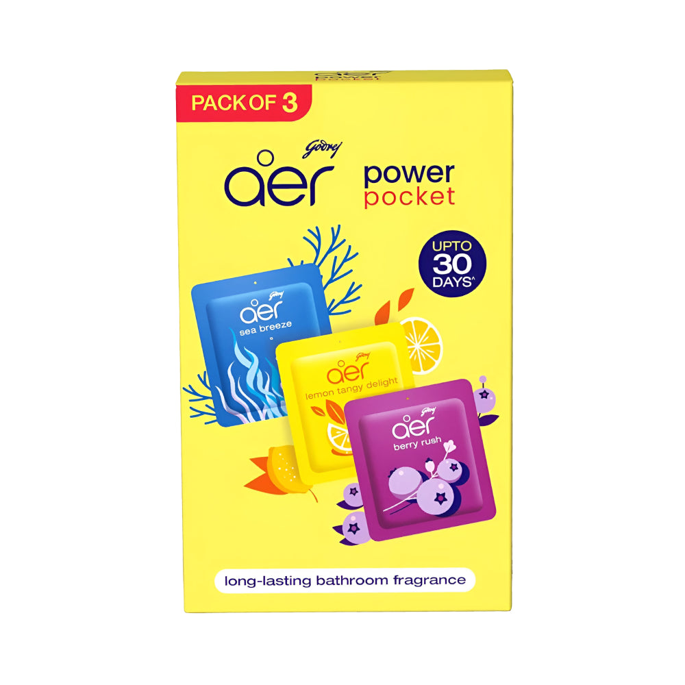 Godrej home freshener aer power pocket 3 x 10 g