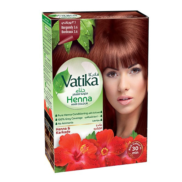 Vatika henna hair color 60g 3.6 burgundy