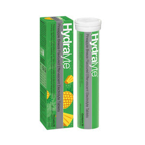 Hydralyte effervescent tablet 20tablet with pineapple breeze