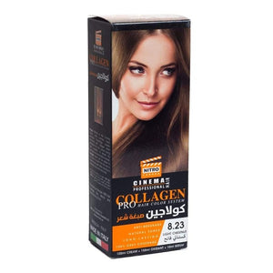 Nitro cinema hair color collagen pro 8.23 light chestnut