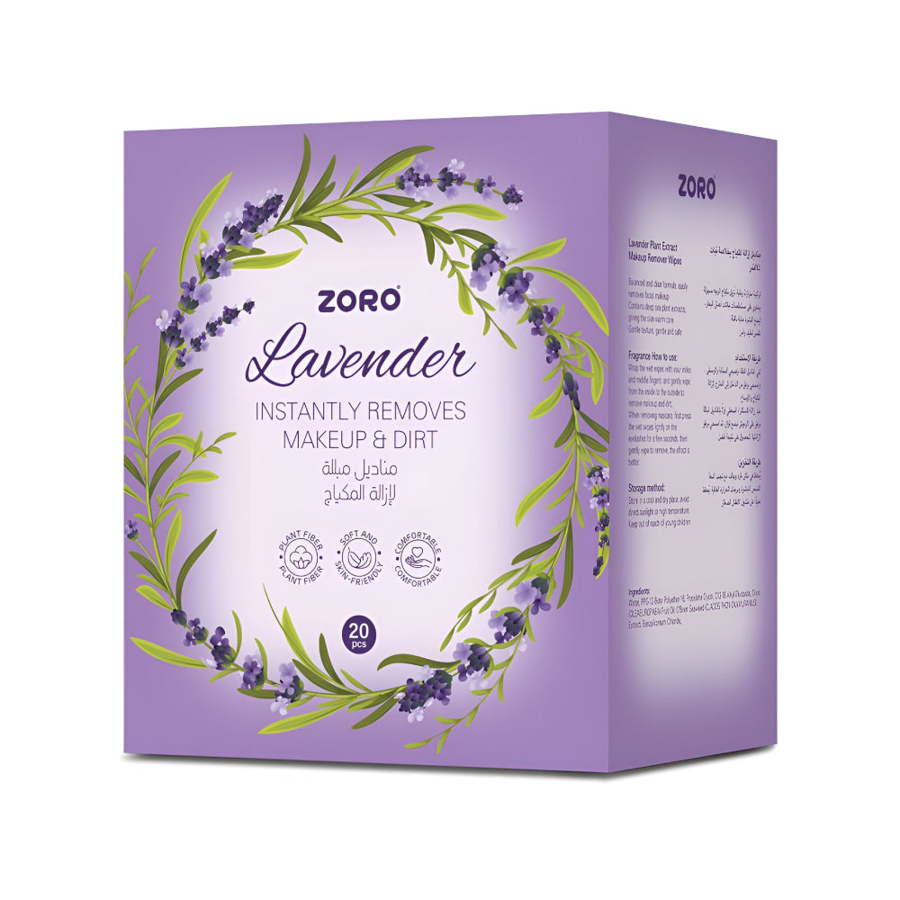 Zoro Make Up Remover Wipes 20Wipes With Lavender