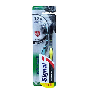 Signal Toothbrush 2pc Soft With Charcoal And Silver v2