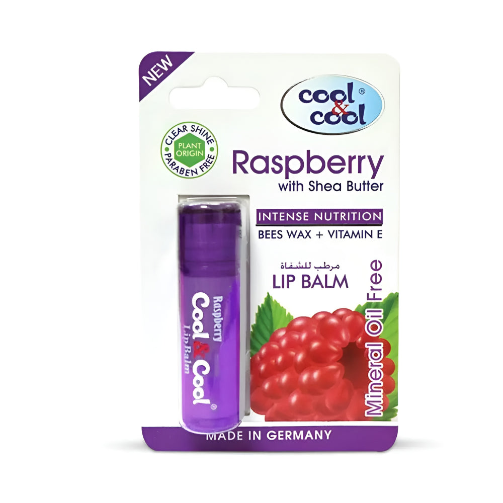 Cool & Cool Lip Balm 4.6g Intense Nutrition Raspberry With Shea Butter v2
