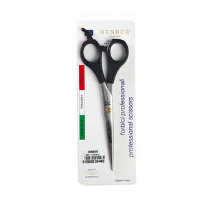 Henbor hair scissors hinbor academy line plastic handle finger rest size 6.5