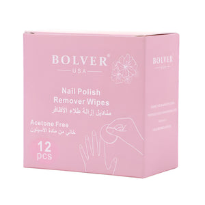 Bolver usa nail polish remover wipes 12pc
